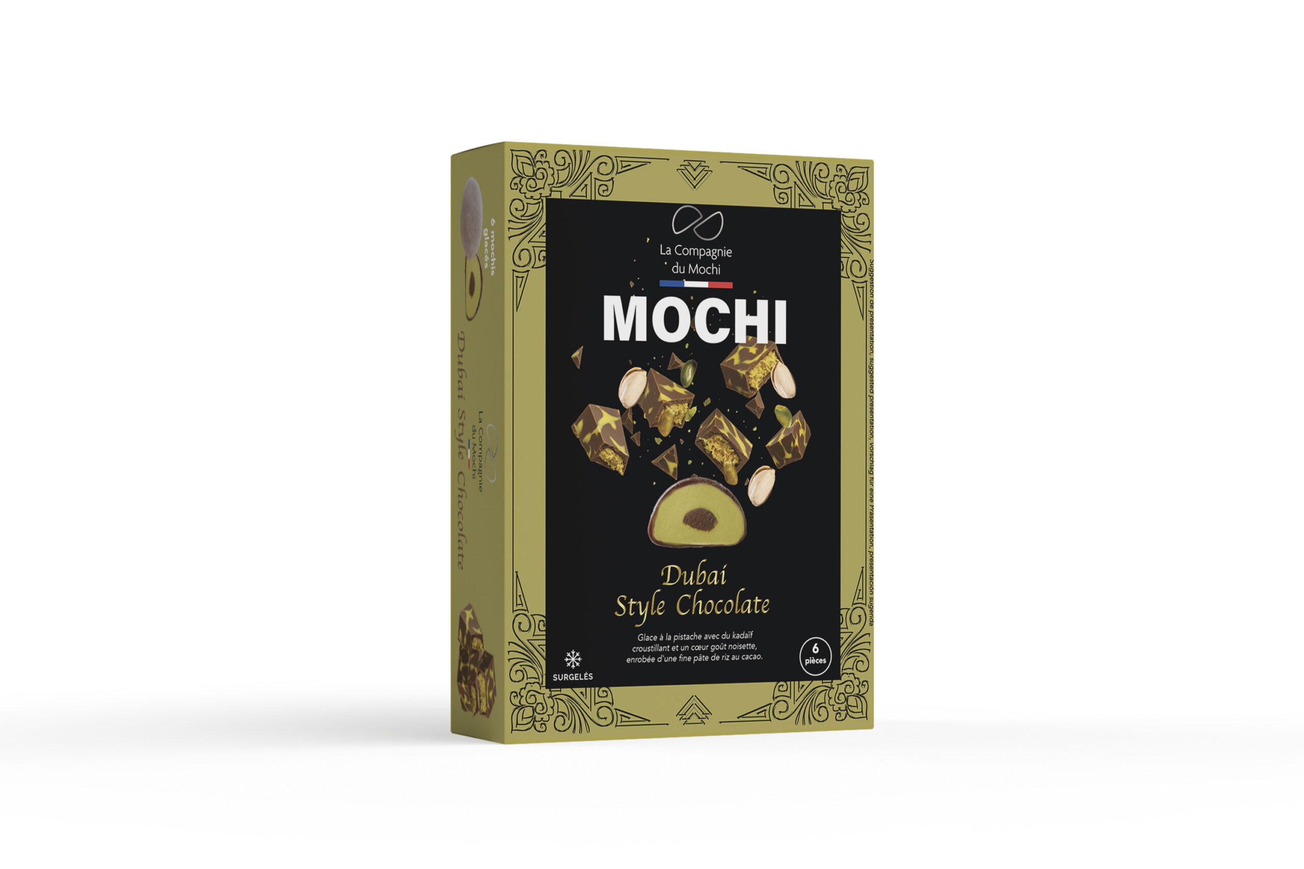 Boîte de mochi glacé citron givré