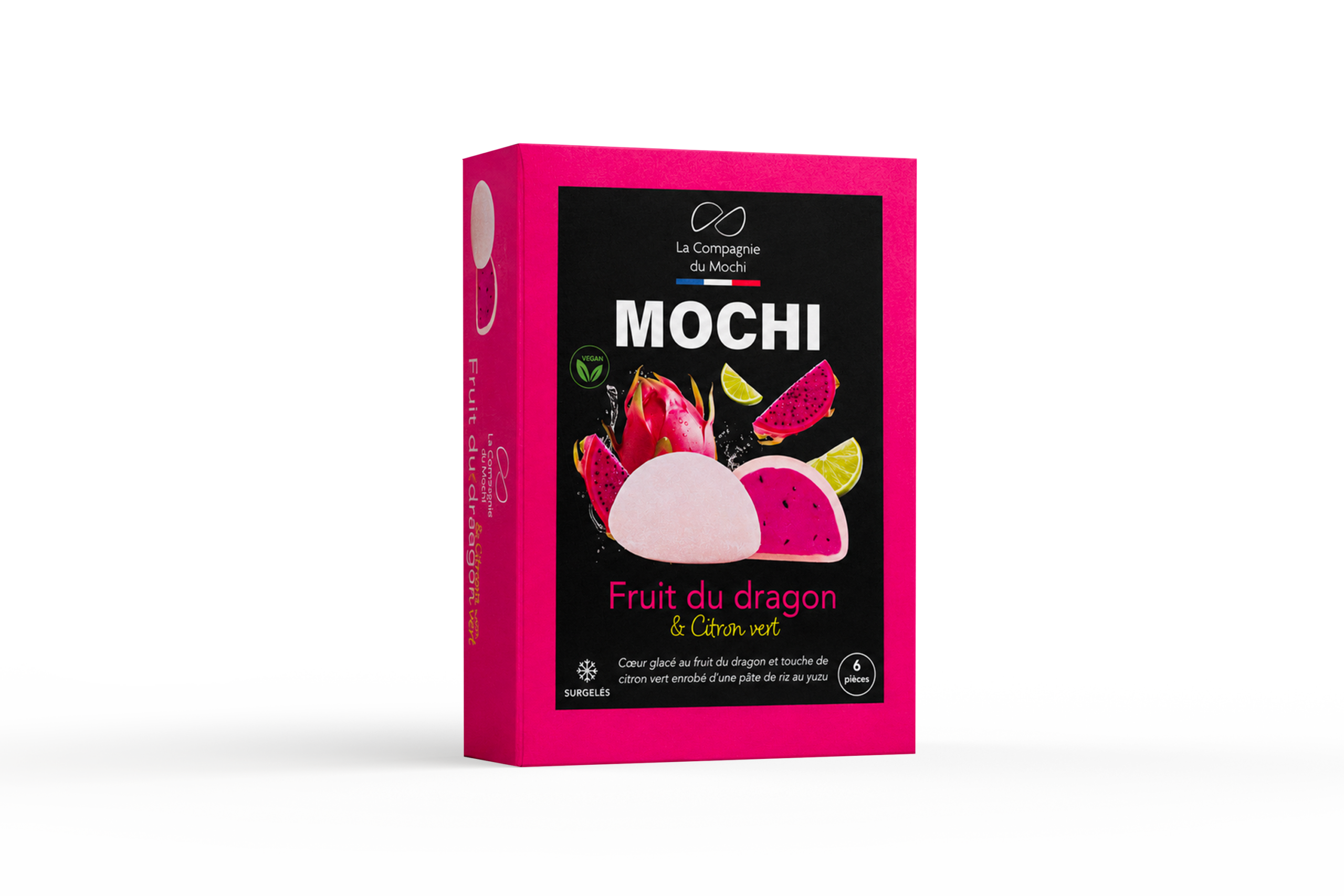 Boîte de mochi glacé citron givré